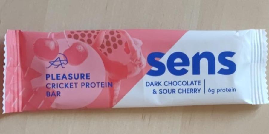 Fotografie - Sens cricket protein bar Dark chocolate & cherry