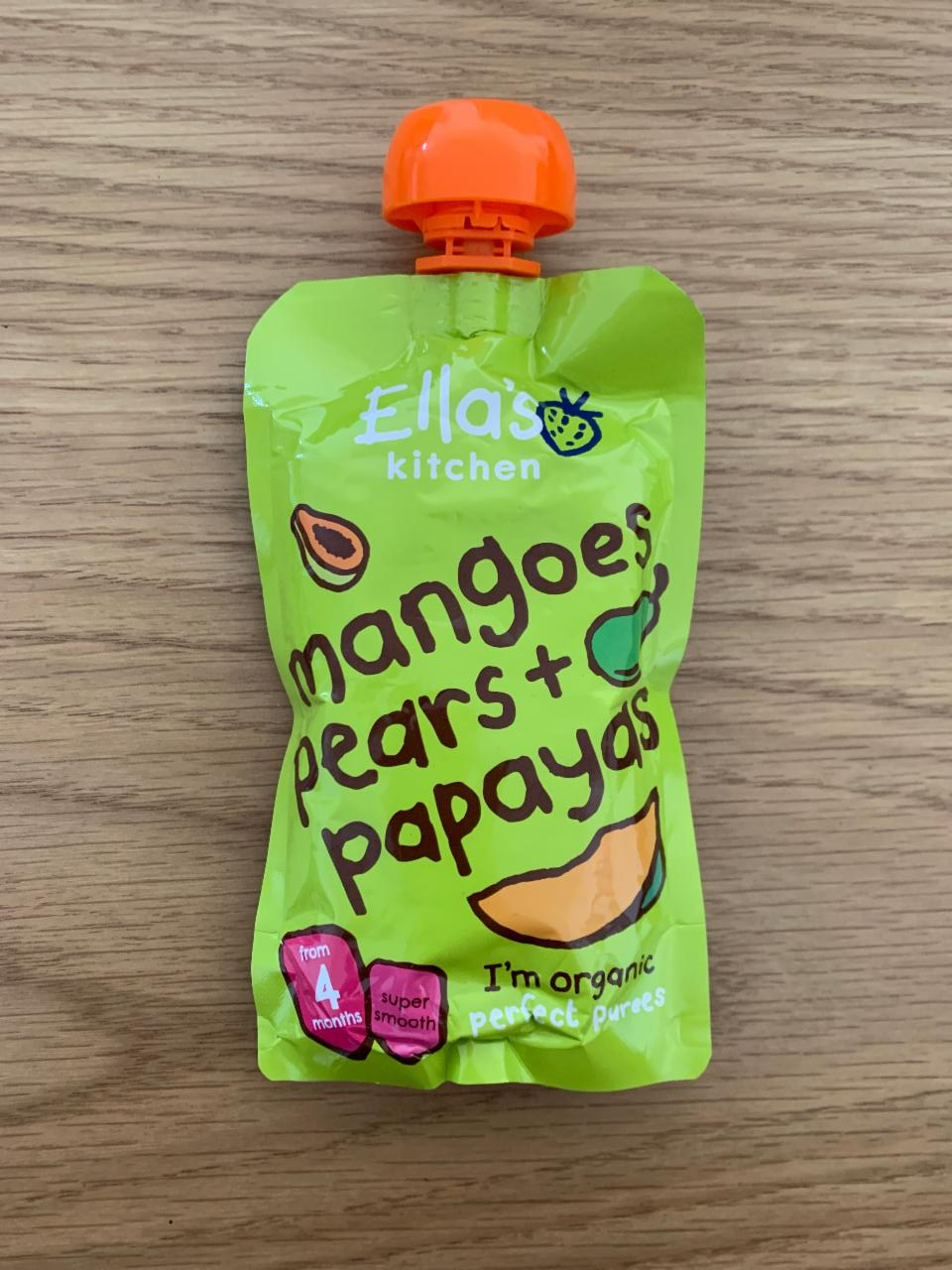 Fotografie - Mangoes Pears + Papayas Ella's Kitchen