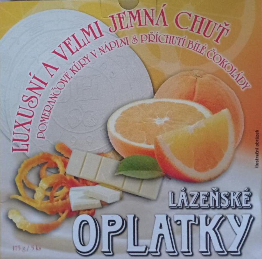 Fotografie - Lázeňské oplatky pomerančová kůra & bílá čokoláda