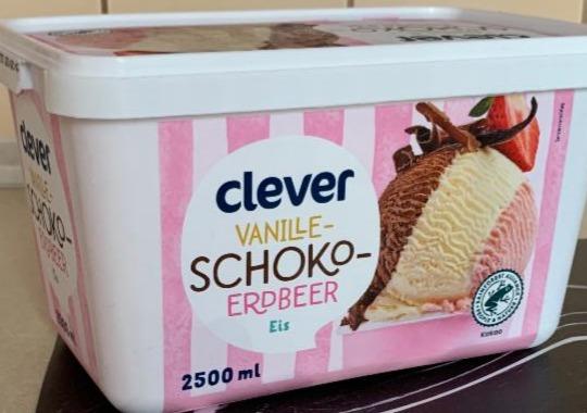 Fotografie - Vanille-schoko-erdbeer Eis Clever
