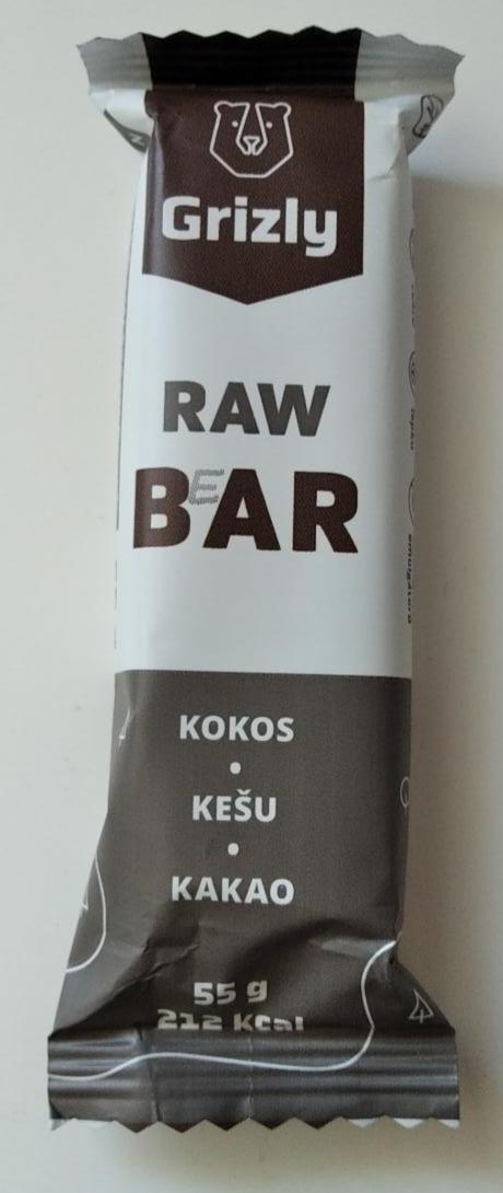 Fotografie - Raw Bar kokos-kešu-kakao Grizly
