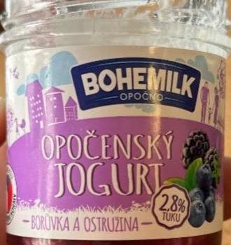 Fotografie - Opočenský jogurt borůvka a ostružina 2,8% tuku Bohemilk