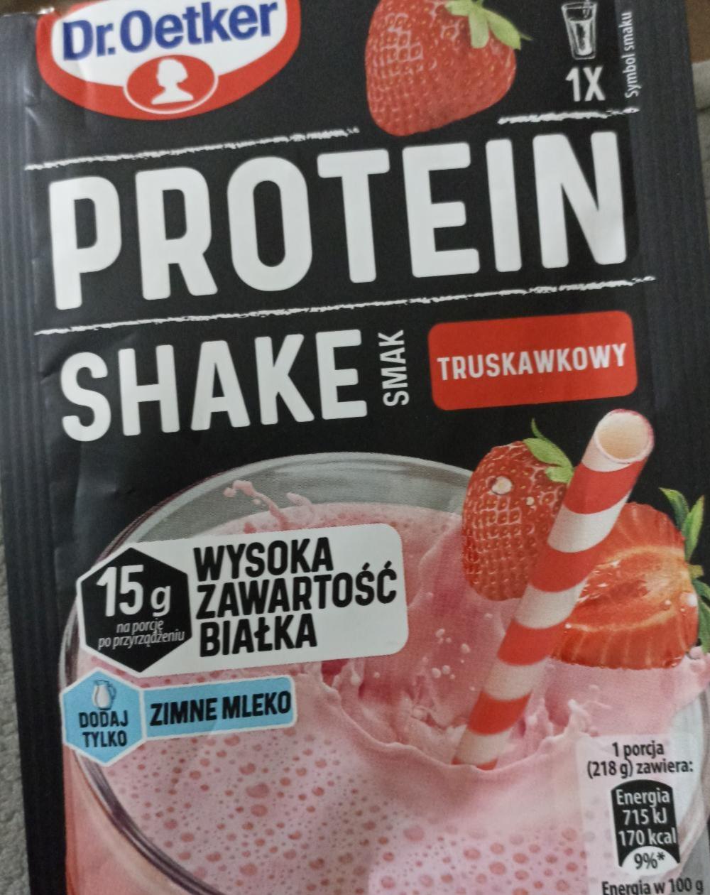 Fotografie - Protein shake smak truskawkowy Dr.Oetker