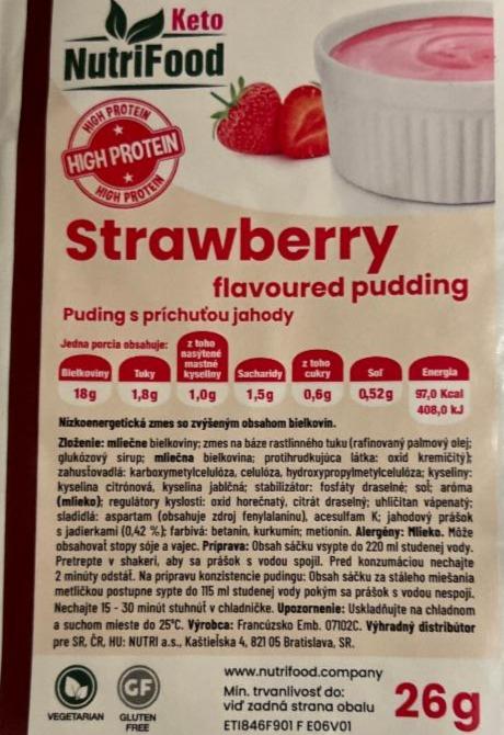 Fotografie - Strawberry flavoured pudding NutriFood