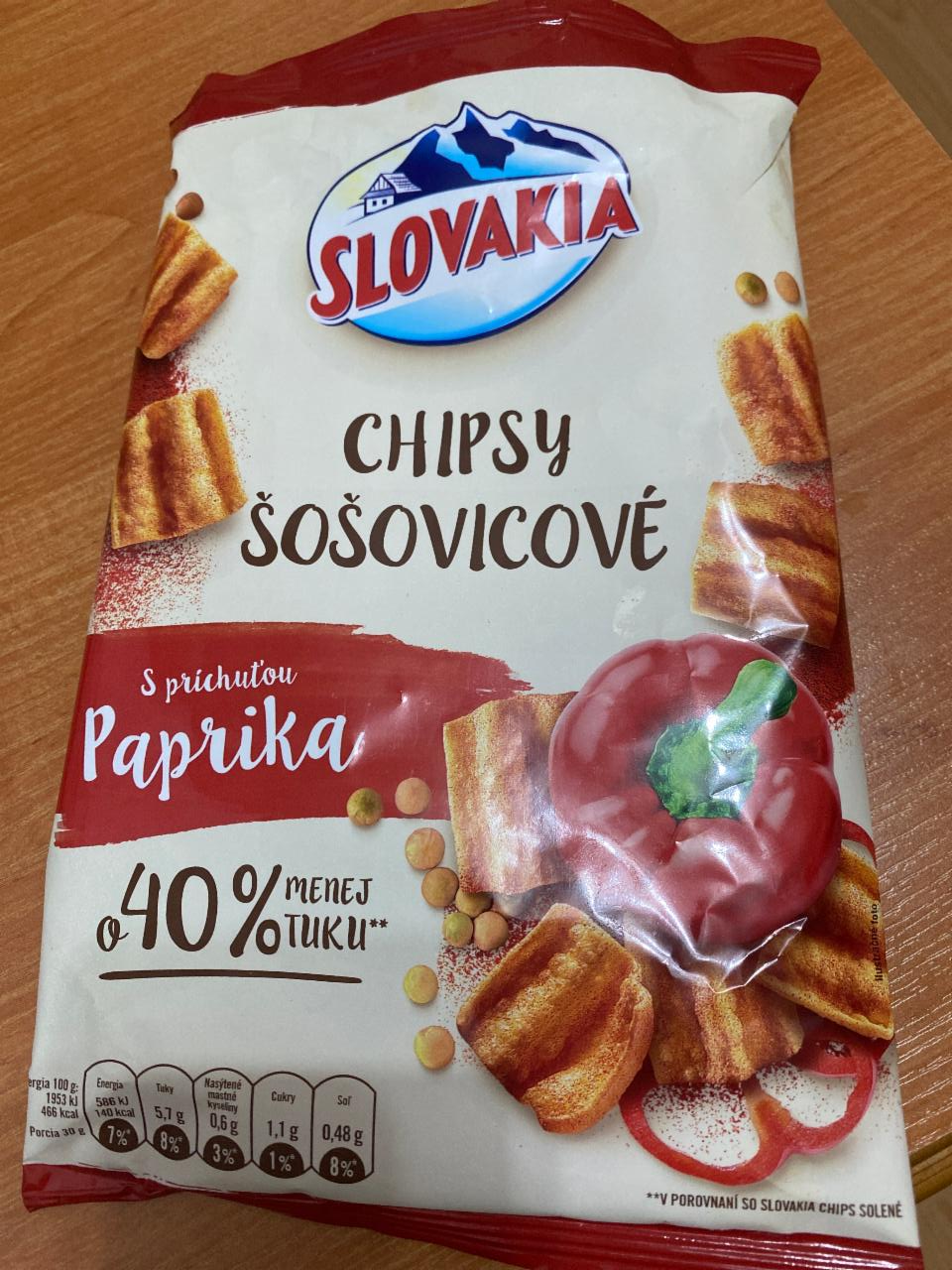 Fotografie - Chipsy šošovicové s príchuťou Paprika Slovakia