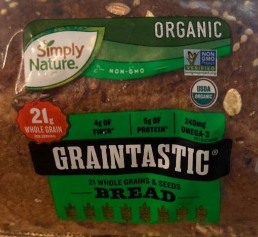 Fotografie - Organic Graintastic whole grains & seeds bread Simply Nature.