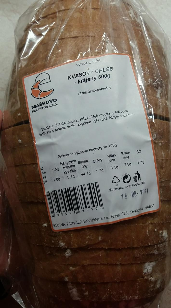 Fotografie - Kvasový chléb Maškovo Pekařství