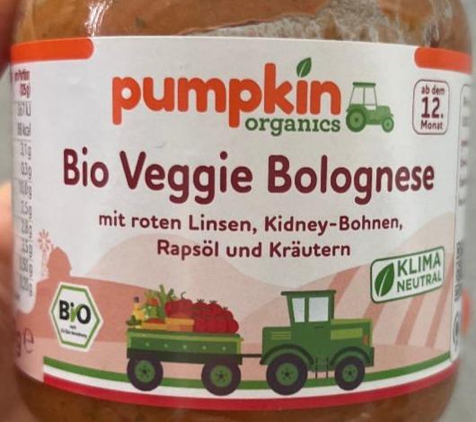 Fotografie - Bio Veggie Bolognese Pumpkin Organics