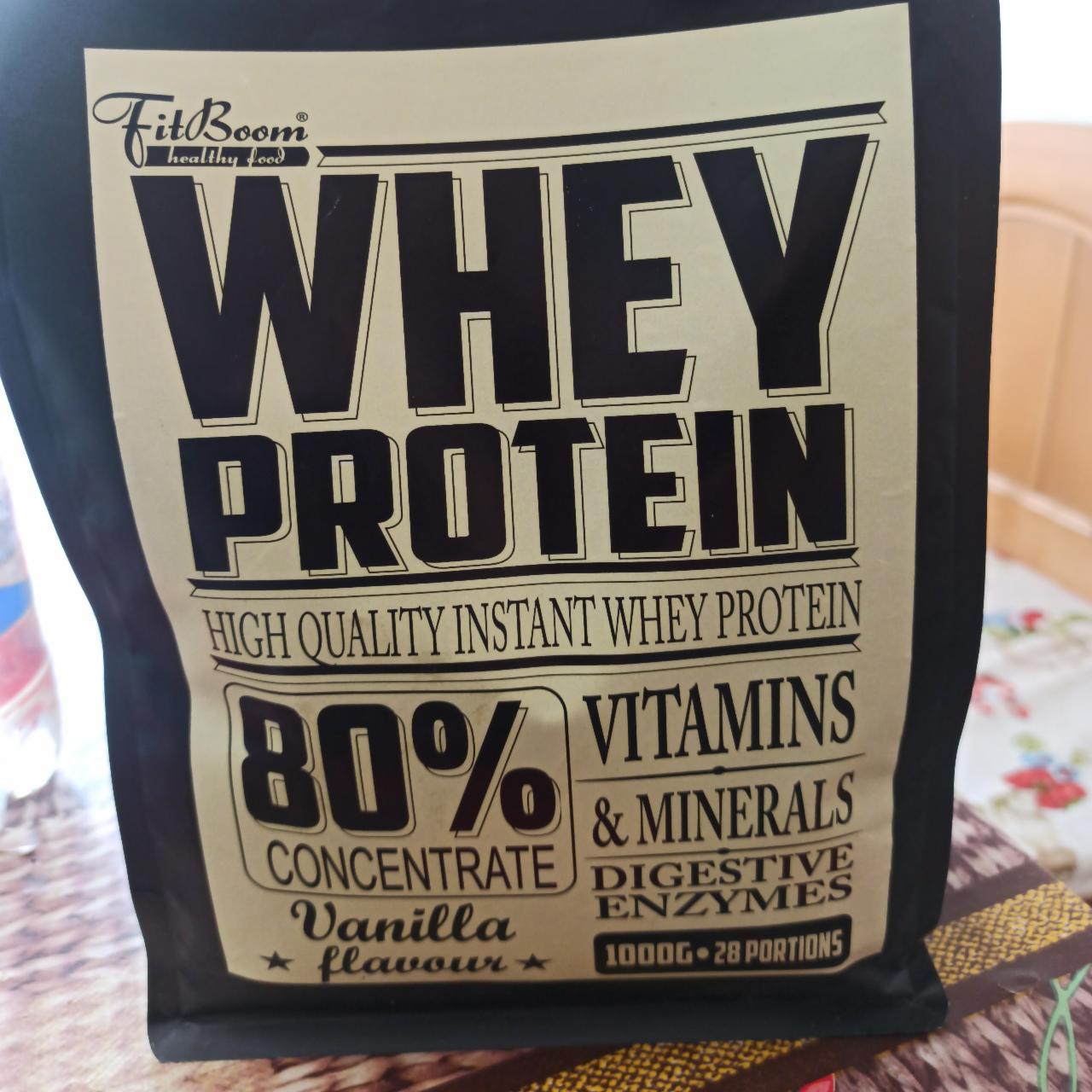 Fotografie - Whey protein Vanilla flavour FitBoom