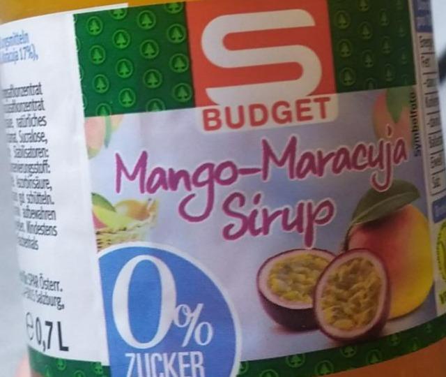 Fotografie - Mango - maracuja sirup S Budget