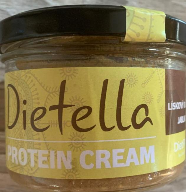 Fotografie - Dietella protein cream lískový oříšek , jablko