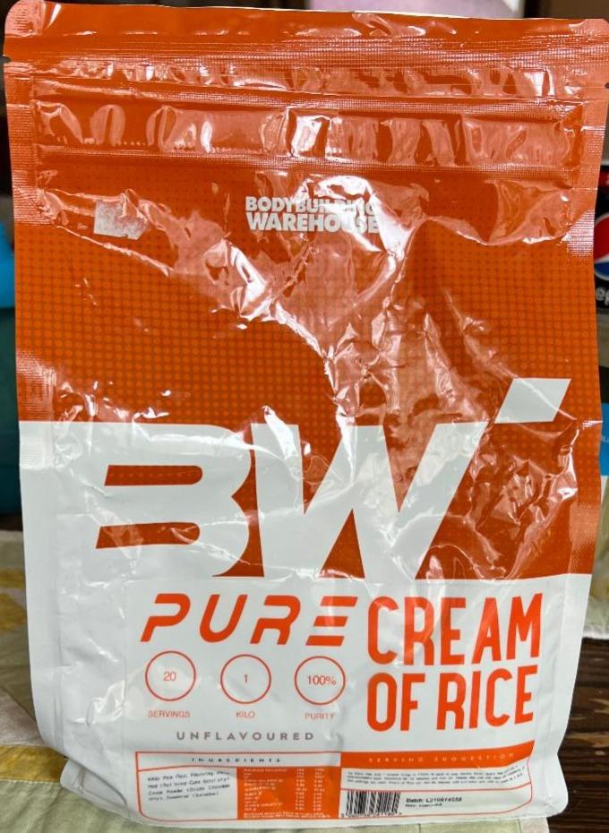 Fotografie - BW Pure Cream of Rice Unflavoured Bodybuilding Warehouse