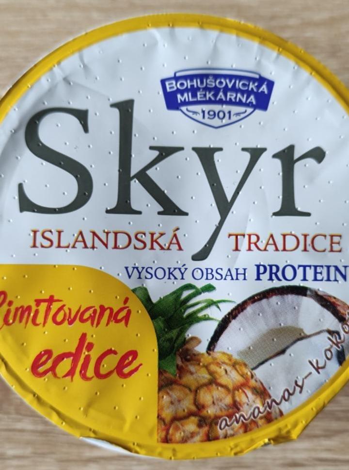 Fotografie - Skyr islandská tradice ananas-kokos Bohušovická mlékárna
