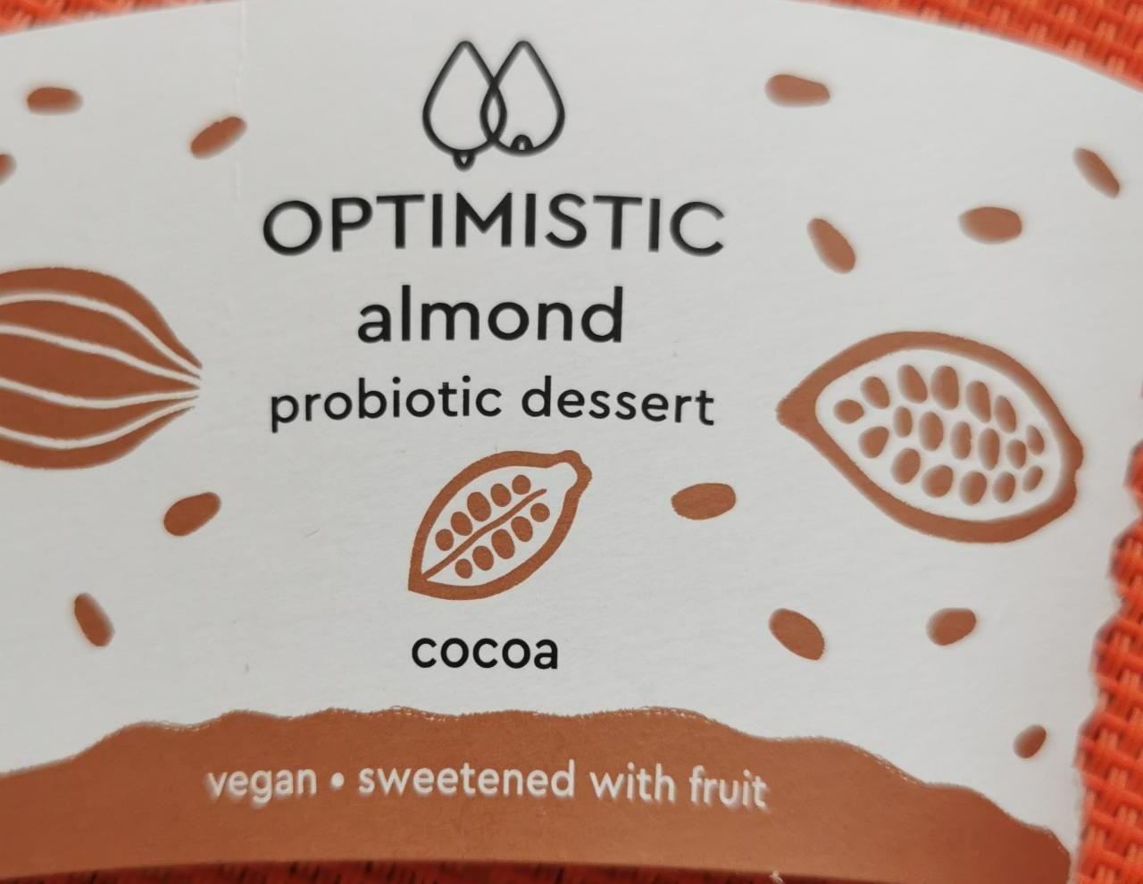Fotografie - Almond probiotic dessert cocoa Optimistic