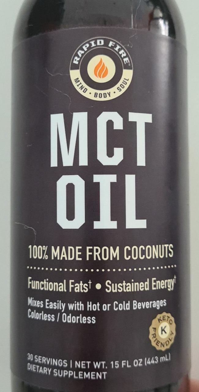 Fotografie - MCT Oil 100% made from coconuts Rapid Fire