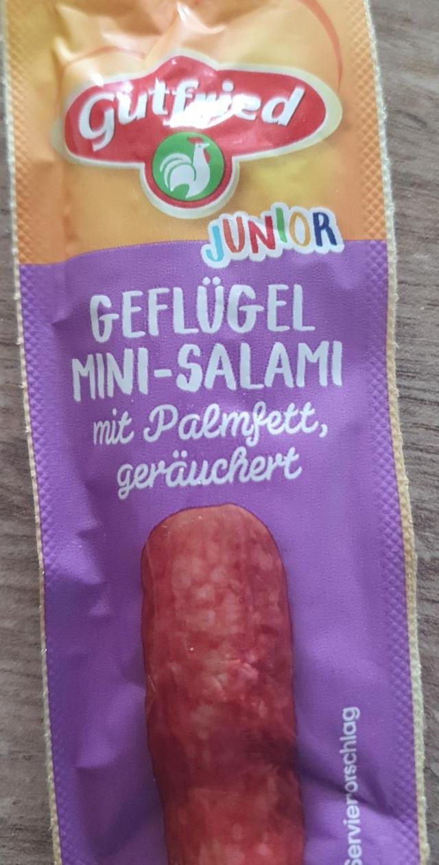 Fotografie - Junior Mini-Salami Geflügel geräuchert mit Pflanzenfett Gutfried