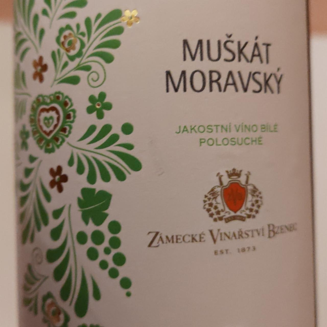 Fotografie - Muškát moravský jakostní polosuchý Vinařství Bzenec