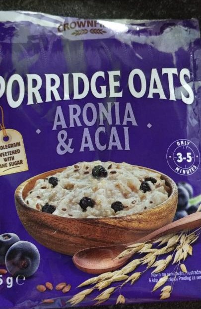 Fotografie - Porridge oats Aronia & Acai Crownfield