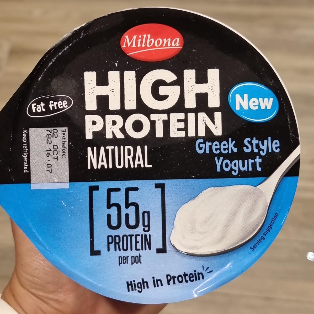 Fotografie - High protein Natural Greek style yogurt Milbona
