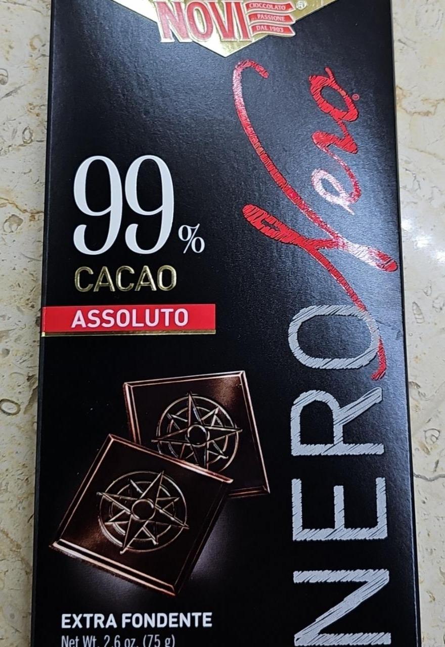 Fotografie - NeroNero dark chocolate 99% cacao extra fondente Novi
