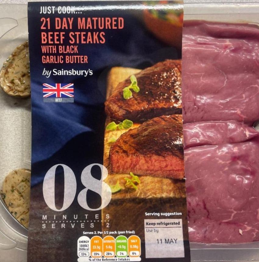 Fotografie - 21 day matured beef steak Sainsbury's