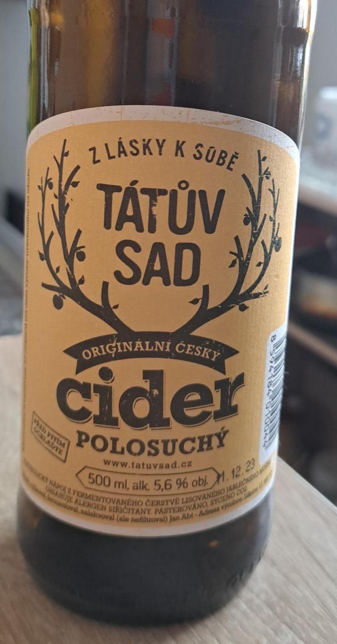 Fotografie - Cider Polosuchý 5,6% Tátův sad