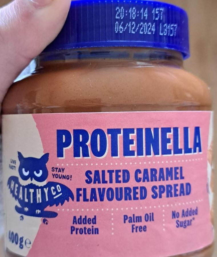 Fotografie - Proteinela salted caramel flavoured spread HealthyCo