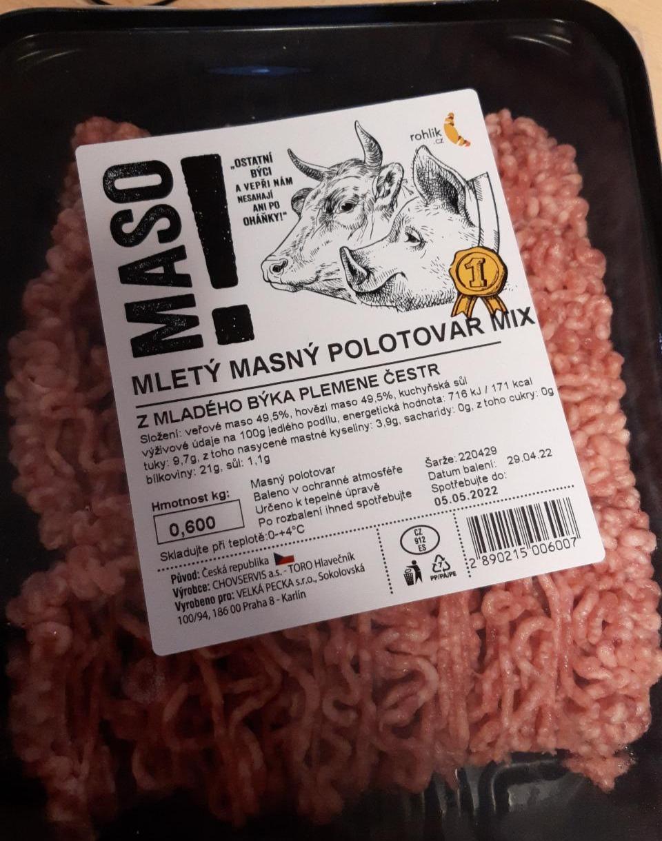 Fotografie - Maso! Mletý masný polotovar Mix Rohlík.cz