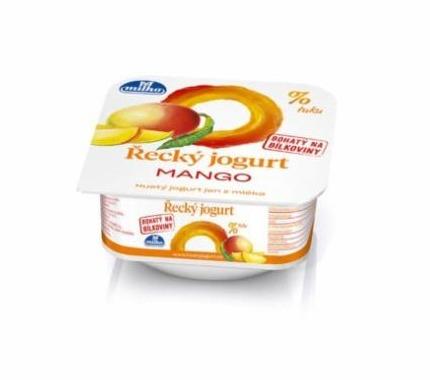 Fotografie - Řecký jogurt mango 0% tuku Milko