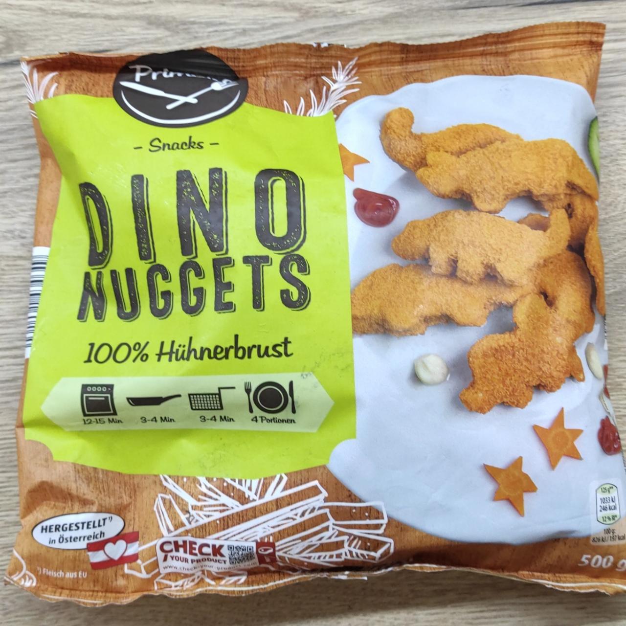 Fotografie - Snack Dino Nuggets 100% Hühnerbrust Primana