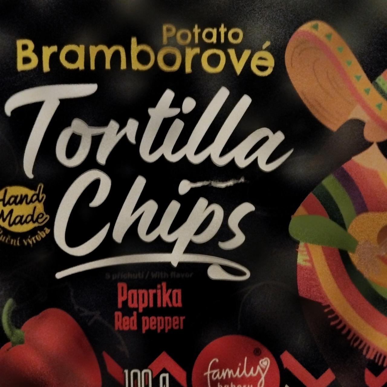 Fotografie - Potato Bramborové tortilla chips Paprika Red peper Family Bakery Cafe