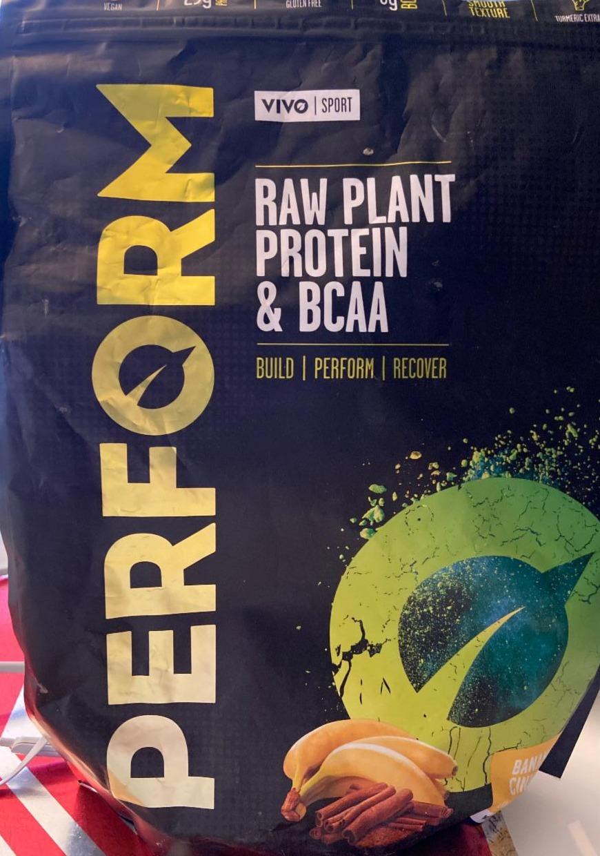 Fotografie - Perform Raw Plant Protein & BCAA Banana & Cinnamon Vivo Life