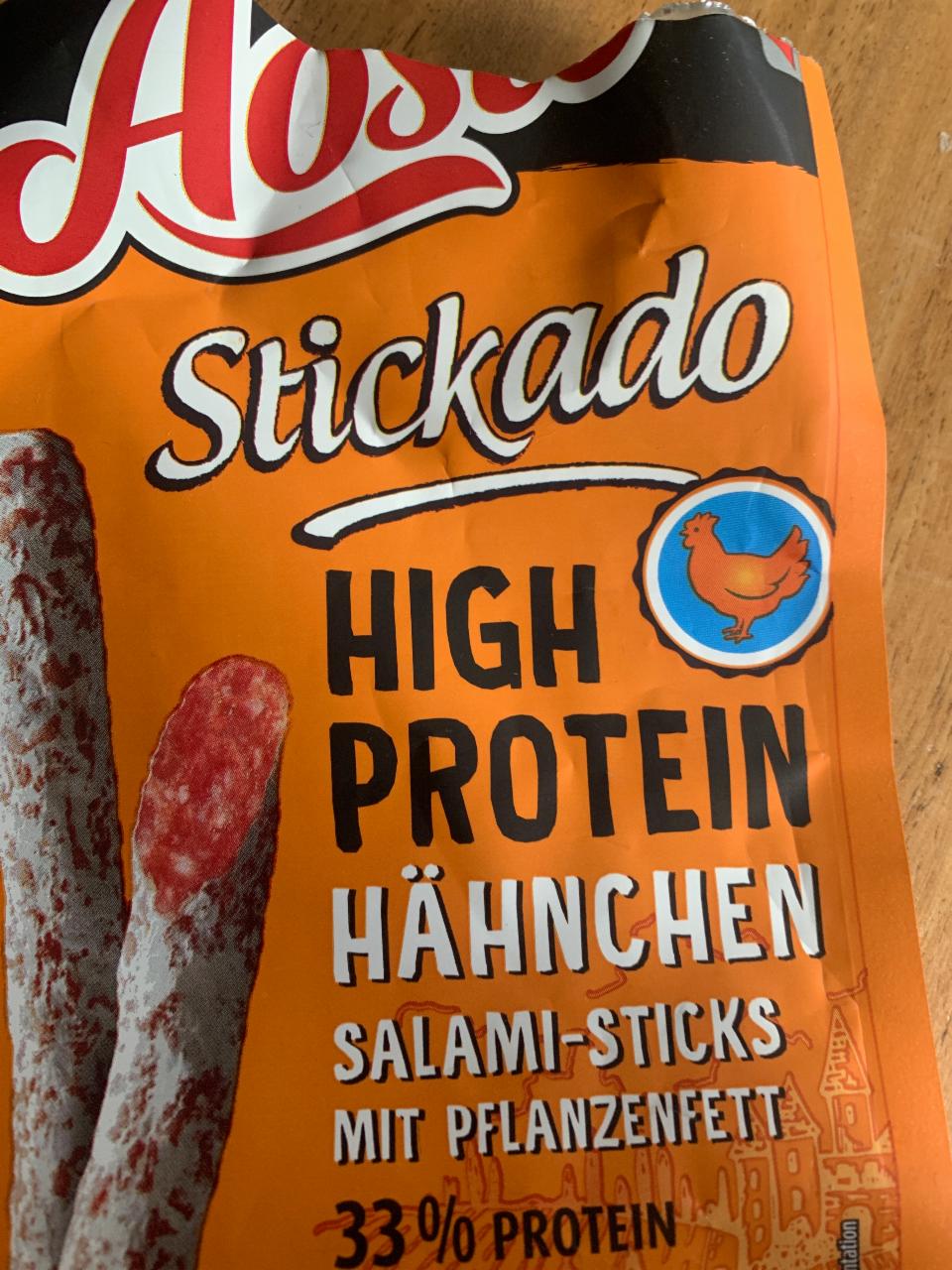 Fotografie - Stickado High Protein Hähnchen Salami Sticks Aoste