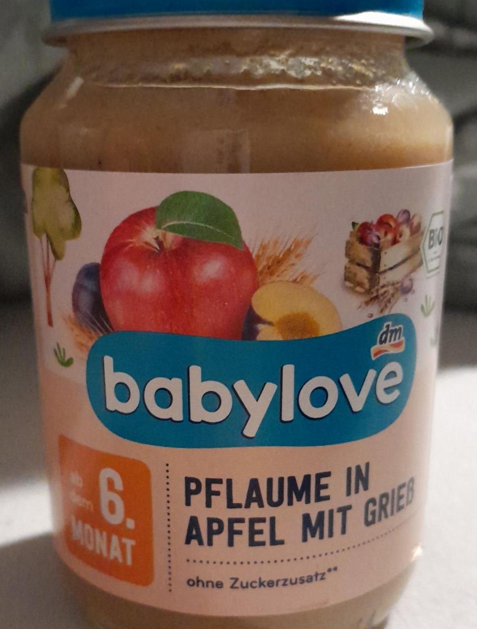 Fotografie - Pflaume in Apfel mit Grieß Babylove