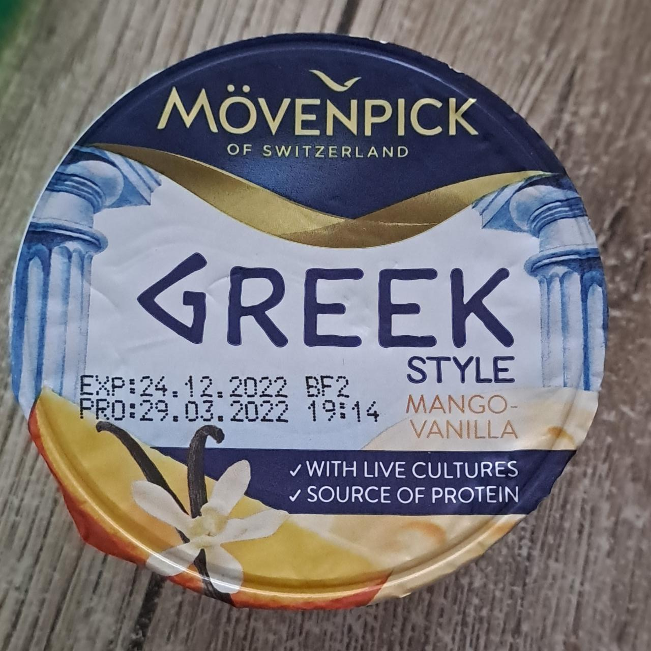 Fotografie - Mango-Vanilla Greek Style Yogurt Mövenpick
