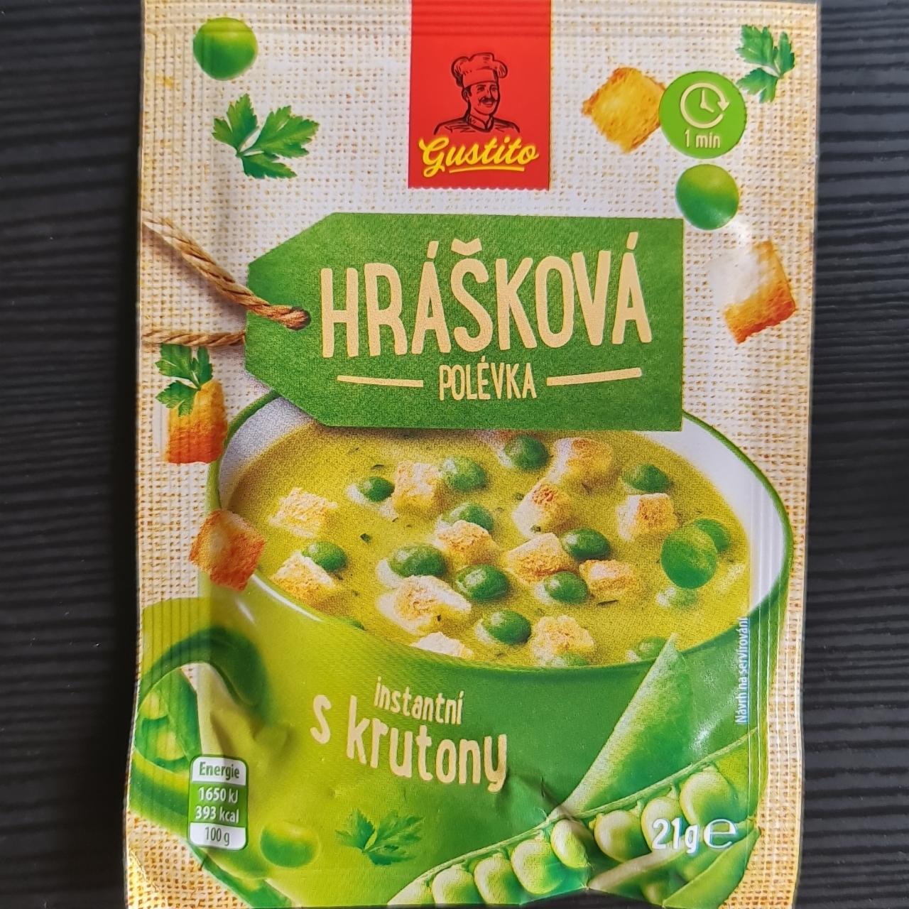 Fotografie - Hrášková polévka instantní s krutony Gustito