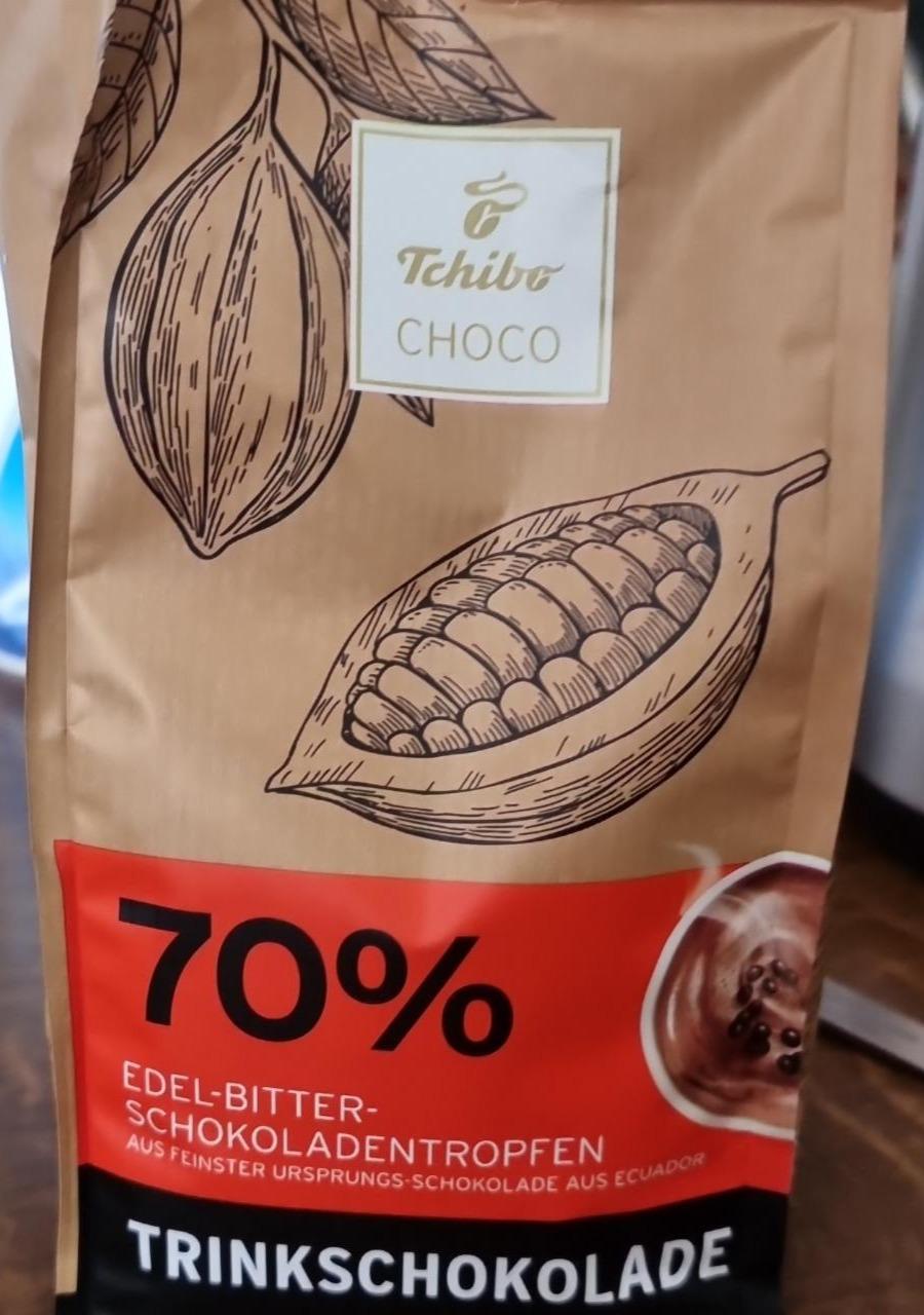 Fotografie - 70% Edel-Bitter-Schokoladentropfen Trinkschokolade Tchibo choco
