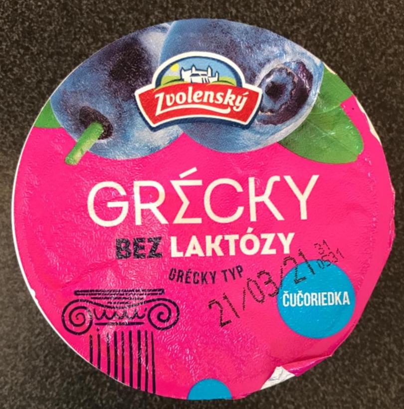 Fotografie - Zvolenský jogurt Grécky čučoriedkový bez laktózy
