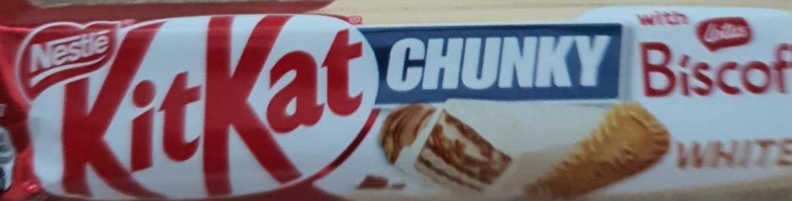 Fotografie - KitKat Chunky Biscoff White Nestlé