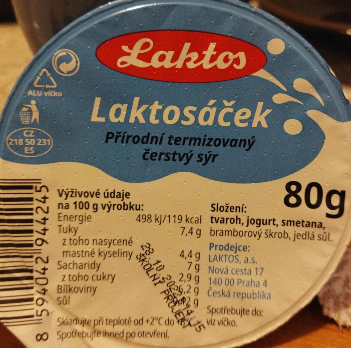 Fotografie - Laktosáček přírodní termínovaný čerstvý sýr Laktos