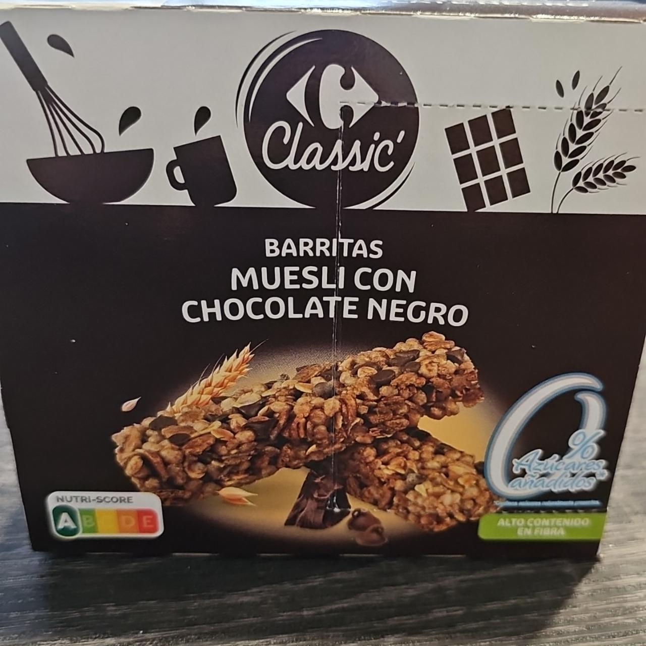 Fotografie - Barritas muesli con Chocolate negro Carrefour Classic