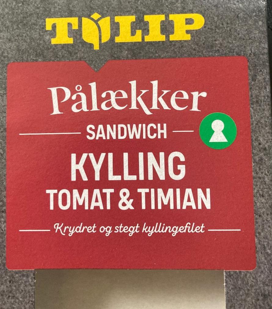 Fotografie - Pålækker Sandwich Kylling Tomat & Timian Tulip