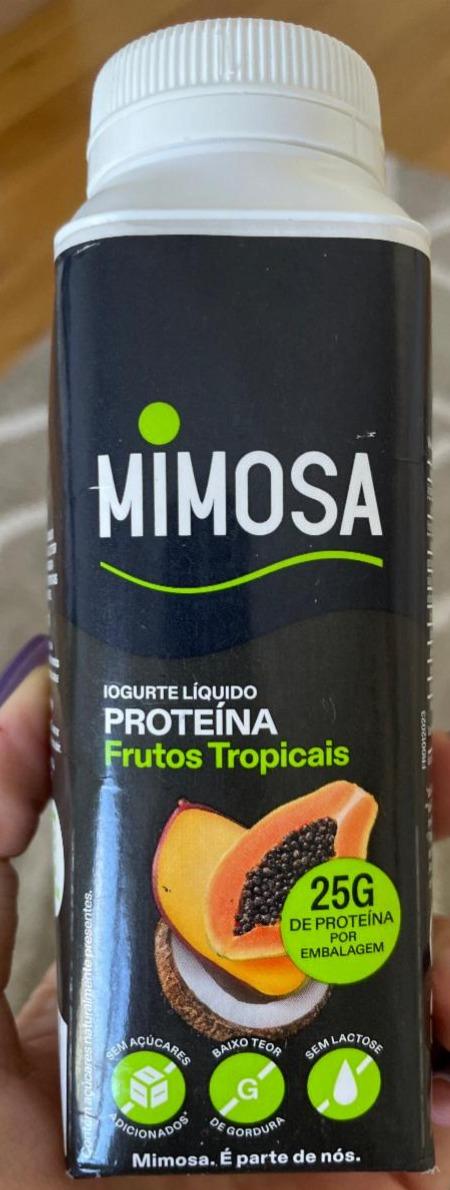 Fotografie - Iogurte líquido proteína Frutos Tropicais Mimosa