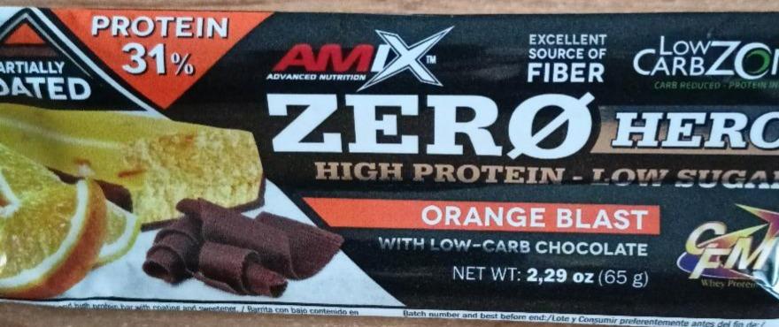 Fotografie - Zero High protein low sugar Orange blast