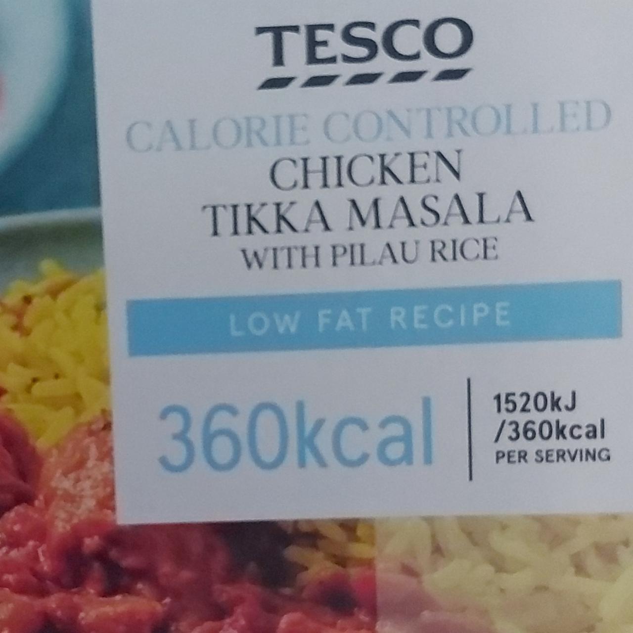 Fotografie - Chicken tikka massala with pilau rice calorie controled Tesco