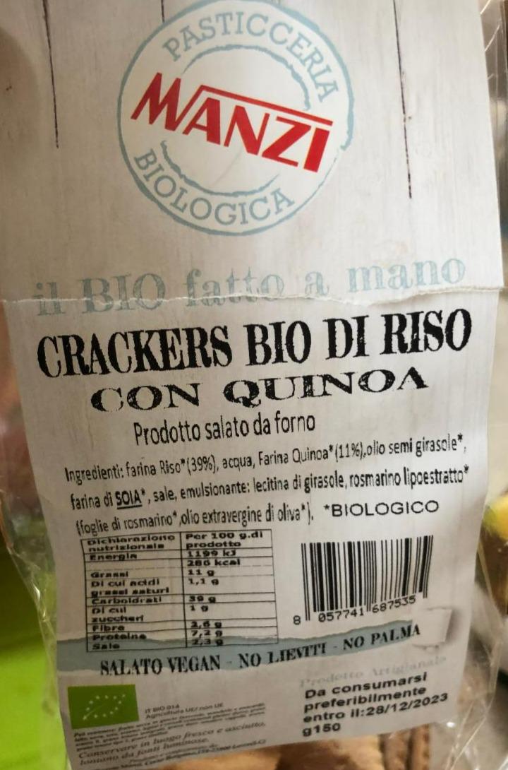 Fotografie - Crackers bio di riso con quinoa Manzi