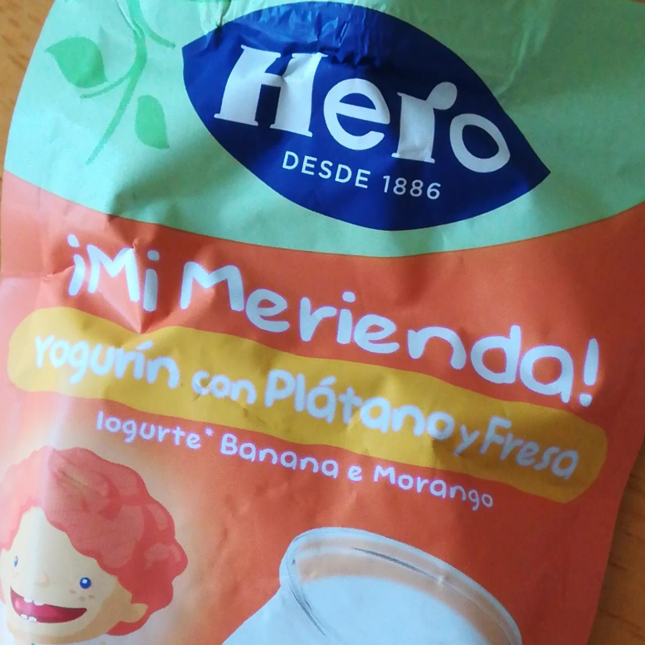Fotografie - ¡mi Merienda! yogurín con Plátano y Fresa Hero