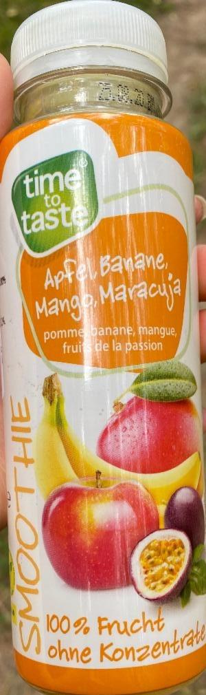 Fotografie - Smoothie Apfel Banane Mango Maracuja Time to taste