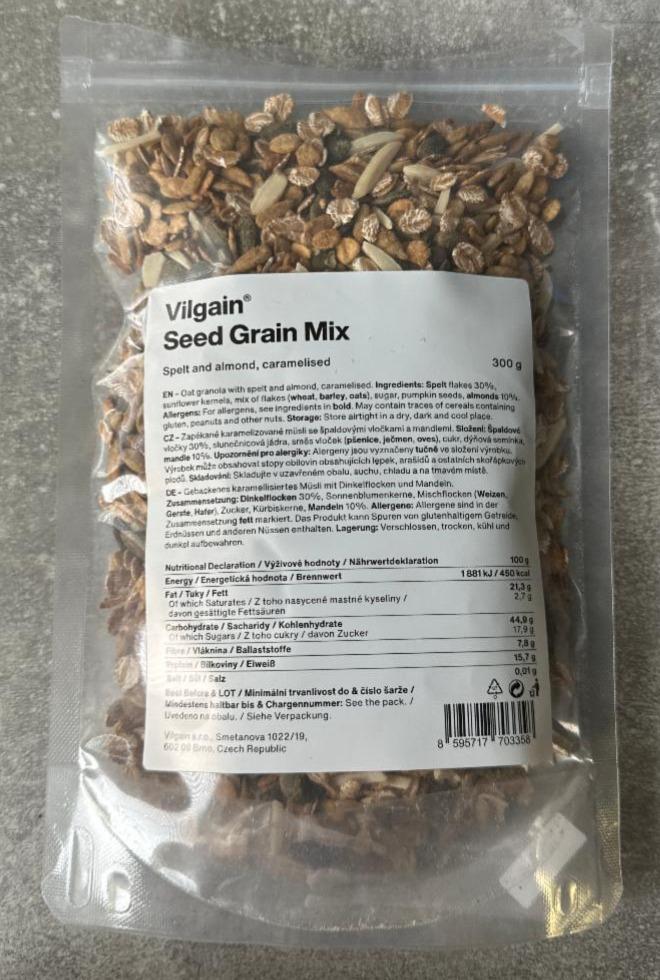 Fotografie - Seed Grain Mix Spelt and almond, caramelised Vilgain