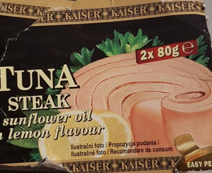 Fotografie - Tuna steak in sunflower oil with lemon flavour Kaiser Franz Josef